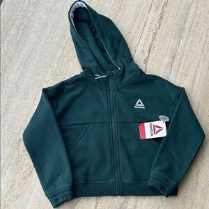 NEW 🆕 Reebok Girl’s Green Full Zip Hoodie 4/5 years